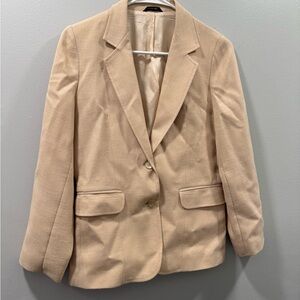 Oscar de la renta women’s linen blazer jacket beige size S/M